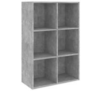 vidaXL Libreria/Credenza Robusta Elegante Classica – Espositore Libri/DVD Grigio Cemento 66x30x98 cm