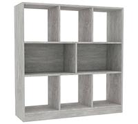 vidaXL Libreria/Credenza Scaffali Versatile Decorativa Mobiletto Arredo Casa Mensole a Giorno Espositore Grigio Cemento 97,5x29,5x100 cm in Truciolato