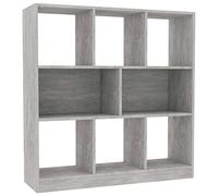 vidaXL Libreria/Credenza Scaffali Versatile Decorativa Mobiletto Arredo Casa Mensole a Giorno Espositore Grigio Cemento 97,5x29,5x100 cm in Truciolato