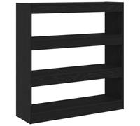 vidaXL Libreria Moderna in Quercia Nera con 4 Ripiani Costruzione Robusta in Legno Ingegnerizzato Finitura Opaca Perfetta per Soggiorno e Ufficio Librerie unità Ripiano Biblioteca Autoportante