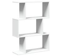 vidaXL Libreria Divisorio 3 Ripiani Bianca 70x24x97 cm in Truciolato, libreria, Mobile Porta Libri, scaffale portaoggetti, Porta Libri