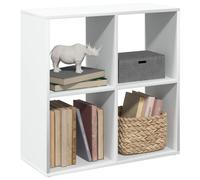 vidaXL Libreria Divisorio Bianca 69,5x29x69,5 cm in Truciolato, libreria, Mobile Porta Libri, scaffale portaoggetti, Porta Libri, scaffale per Libri