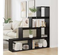 vidaXL Libreria divisoria Rovere Nero 143,5 x 29 x 143,5 cm