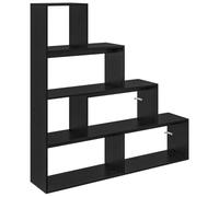 vidaXL Libreria divisoria Rovere Nero 143,5 x 29 x 143,5 cm, Libreria Rettangolare Moderna per Studio, Ampio Spazio di archiviazione, scaffale autoportante, divisore Contemporaneo, unità Decorativa m