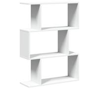 vidaXL Libreria Divisorio 3 Ripiani Bianca 70x24x97 cm in Truciolato, libreria, Mobile Porta Libri, scaffale portaoggetti, Porta Libri