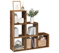 vidaXL Libreria Divisorio 3 Ripiani Legno Antico 99x29x99cm Truciolato, libreria, Mobile Porta Libri, scaffale portaoggetti, Porta Libri