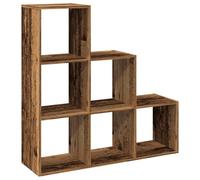 vidaXL Libreria Divisorio 3 Ripiani Legno Antico 99x29x99cm Truciolato, libreria, Mobile Porta Libri, scaffale portaoggetti, Porta Libri