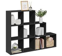 vidaXL Libreria Divisorio 3 Ripiani Nera 137,5x29x103,5 cm Truciolato