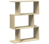vidaXL Libreria Divisorio 3 Ripiani Sonoma 70x24x97 cm in Truciolato, libreria, Mobile Porta Libri, scaffale portaoggetti, Porta Libri
