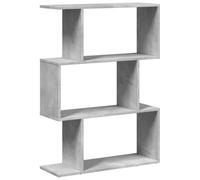 vidaXL Libreria Divisorio 3Piani Grigio Cemento 70x24x97 cm Truciolato, libreria, Mobile Porta Libri, scaffale portaoggetti, Porta Libri
