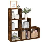 vidaXL Libreria Divisorio 3Ripiani Rovere Fumo 99x29x99cm Truciolato