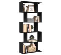 vidaXL Libreria Divisorio 5 Ripiani Nera 70x24x161 cm in Truciolato
