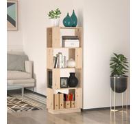 vidaXL Libreria/Divisorio 51x25x132 cm in Legno Massello di Pino