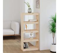 vidaXL Libreria/Divisorio 60x30x135,5 cm in Legno Massello di Pino