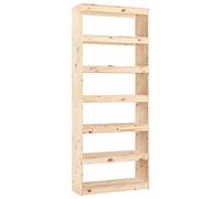 vidaXL Libreria/Divisorio 80x30x199,5 cm in Legno Massello di Pino