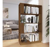 vidaXL Libreria/Divisorio Ambrato 80x25x132 cm Legno Massello di Pino
