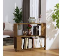 vidaXL Libreria/Divisorio Ambrato 80x25x70 cm Legno Massello di Pino
