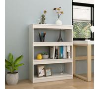 vidaXL Libreria/Divisorio Bianco 100x30x103 cm in Massello di Pino