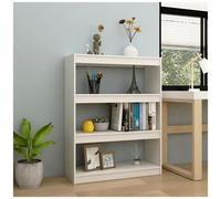 VIDAXL - Libreria / divisorio Bianco 100x30x103 Cm In Massello Di Pino