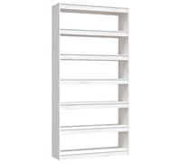 vidaXL Libreria/Divisorio Bianco 100x30x200 cm Legno Massello di Pino
