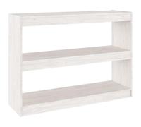 vidaXL Libreria/Divisorio Bianco 100x30x71,5 cm Legno Massello di Pino