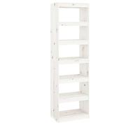vidaXL Libreria/Divisorio Bianco 60x30x199,5 cm Legno Massello di Pino