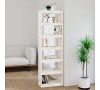 vidaXL Libreria/Divisorio Bianco 60x30x199,5 cm Legno Massello di Pino
