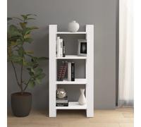 vidaXL Libreria/Divisorio Bianco 60x35x125 cm Legno Massello