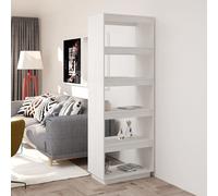 vidaXL Libreria/Divisorio Bianco 60x35x167cm in Legno Massello di Pino