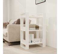 vidaXL Libreria/Divisorio Bianco 60x35x91 cm in Legno Massello di Pino
