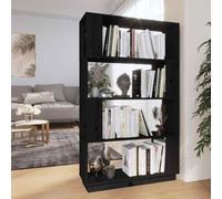 vidaXL Libreria/Divisorio Bianco 80x25x132 cm Legno Massello di Pino