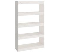 vidaXL Libreria/Divisorio Bianco 80x30x135,5 cm in Massello di Pino