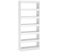 vidaXL Libreria/Divisorio Bianco 80x30x198 cm in Truciolato