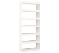 vidaXL Libreria/Divisorio Bianco 80x30x199,5 cm in Massello di Pino