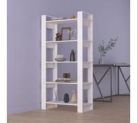 vidaXL Libreria/Divisorio Bianco 80x35x160 cm Legno Massello