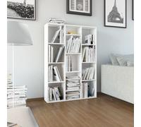 VIDAXL - Libreria /Divisorio Bianco Lucido 100x24x140 cm in Multistrato