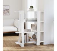 vidaXL Libreria/Divisorio Bianco Lucido 100x30x123,5 cm