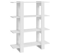 vidaXL Libreria/Divisorio Bianco Lucido 100x30x123,5 cm