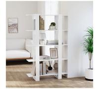Libreria/divisorio bianco lucido 100x30x160 cm