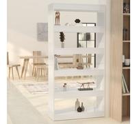 vidaXL Libreria/Divisorio Bianco Lucido 80x30x166 cm in Truciolato