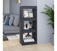 vidaXL Libreria/Divisorio Grigio 40x30x103,5 cm Legno Massello di Pino