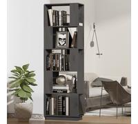 vidaXL Libreria/Divisorio Grigio 51x25x163,5 cm Legno Massello di Pino