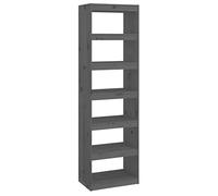 vidaXL Libreria/Divisorio Grigio 60x30x199,5 cm Legno Massello di Pino