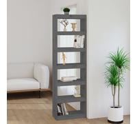 vidaXL Libreria/Divisorio Grigio 60x30x199,5 cm Legno Massello di Pino