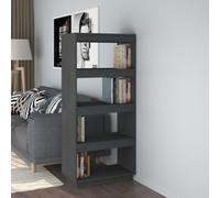 vidaXL Libreria/Divisorio Grigio 60x35x135cm in Legno Massello di Pino