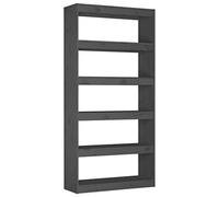 vidaXL Libreria/Divisorio Grigio 80x30x167,4 cm in Massello di Pino