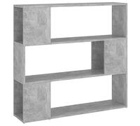 vidaXL Libreria/Divisorio Grigio Cemento 100x24x94 cm