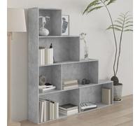 vidaXL Libreria/Divisorio Grigio Cemento 155x24x160 Legno Multistrato