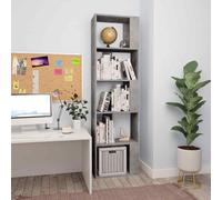 VidaXL Libreria/Divisorio Grigio Cemento 45x24x159cm Legno Multistrato
