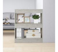 vidaXL Libreria/Divisorio Grigio Cemento 60x30x72 cm